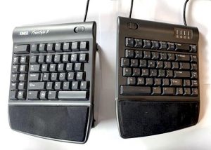 photo of split keyboard